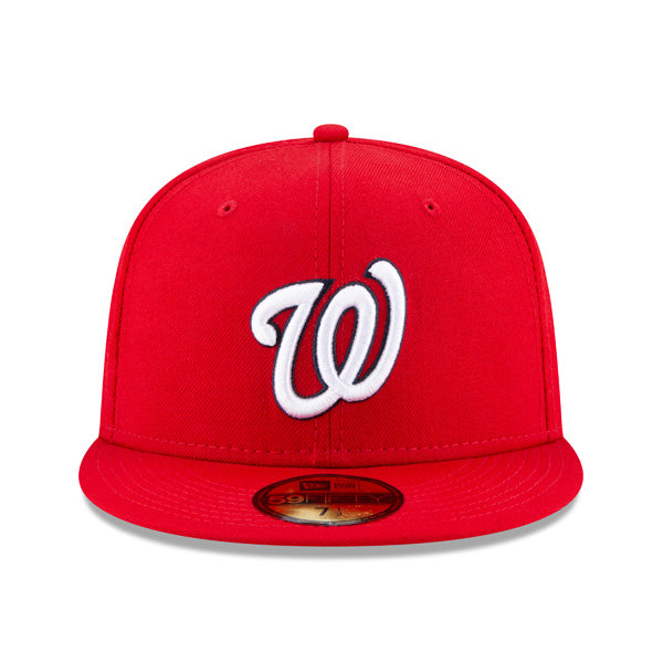 Washington Nationals MLB New Era CHAMPIONS CURSIVE SERIES 59Fifty Fitted Hat - Red