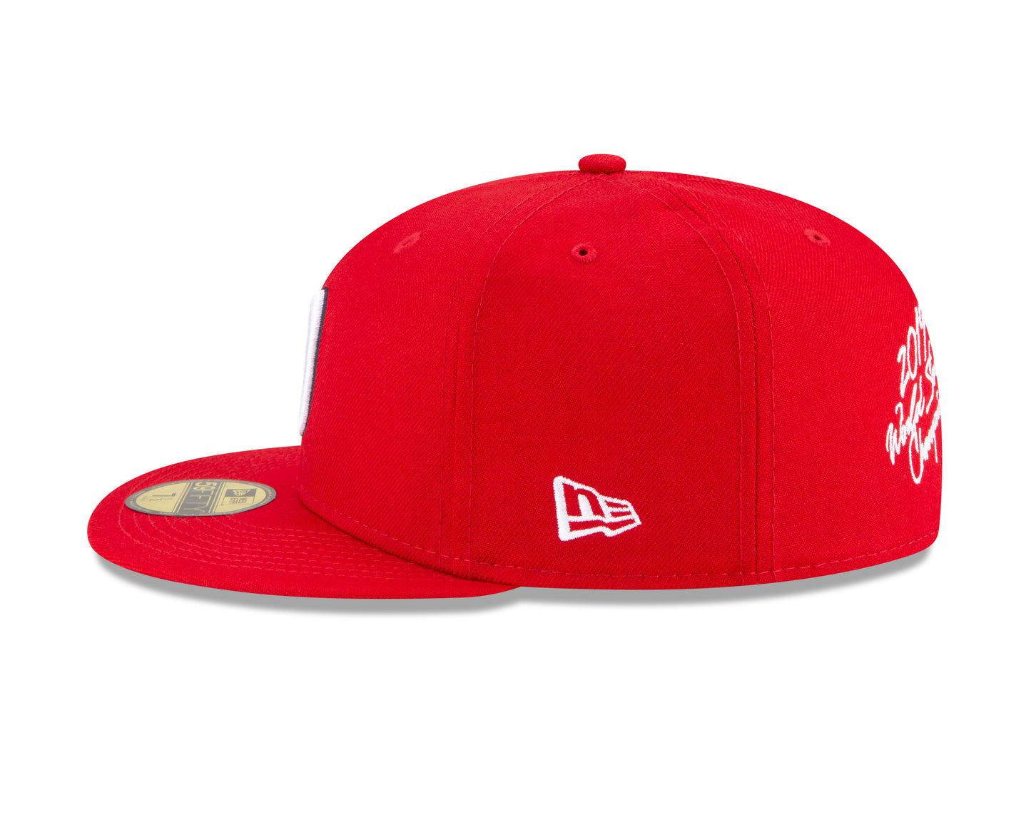 Washington Nationals MLB New Era CHAMPIONS CURSIVE SERIES 59Fifty Fitted Hat - Red