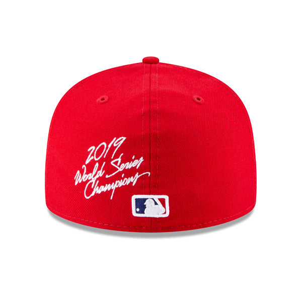Washington Nationals MLB New Era CHAMPIONS CURSIVE SERIES 59Fifty Fitted Hat - Red