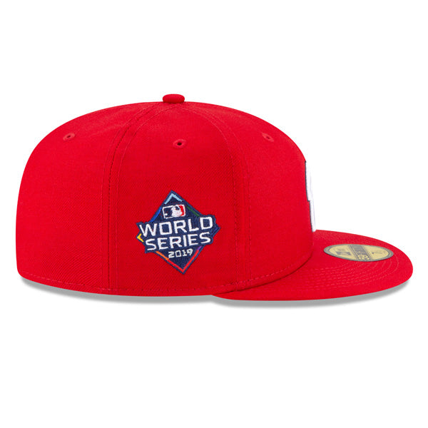 Washington Nationals MLB New Era CHAMPIONS CURSIVE SERIES 59Fifty Fitted Hat - Red