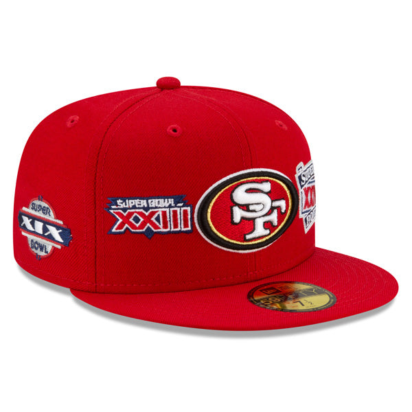 San Francisco 49ers NFL New Era CHAMPIONS CURSIVE SERIES 59Fifty Fitted Hat - Red