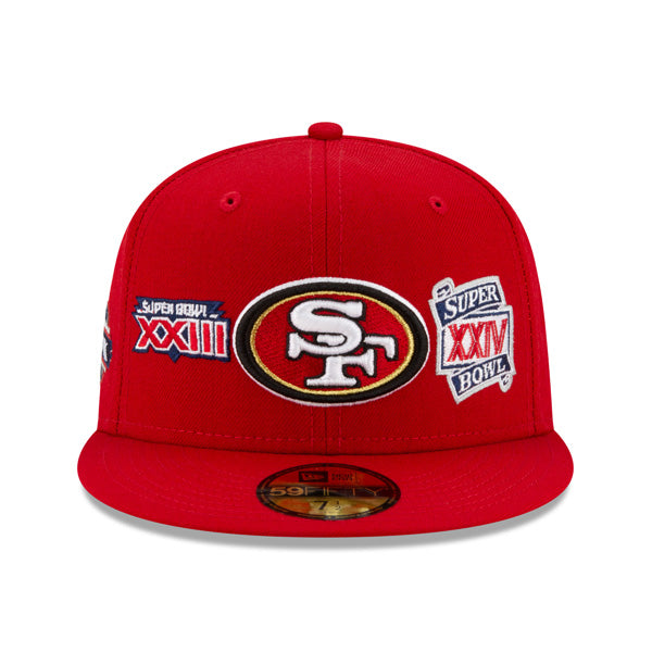 San Francisco 49ers NFL New Era CHAMPIONS CURSIVE SERIES 59Fifty Fitted Hat - Red