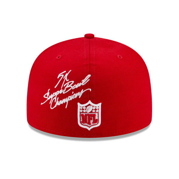 San Francisco 49ers NFL New Era CHAMPIONS CURSIVE SERIES 59Fifty Fitted Hat - Red