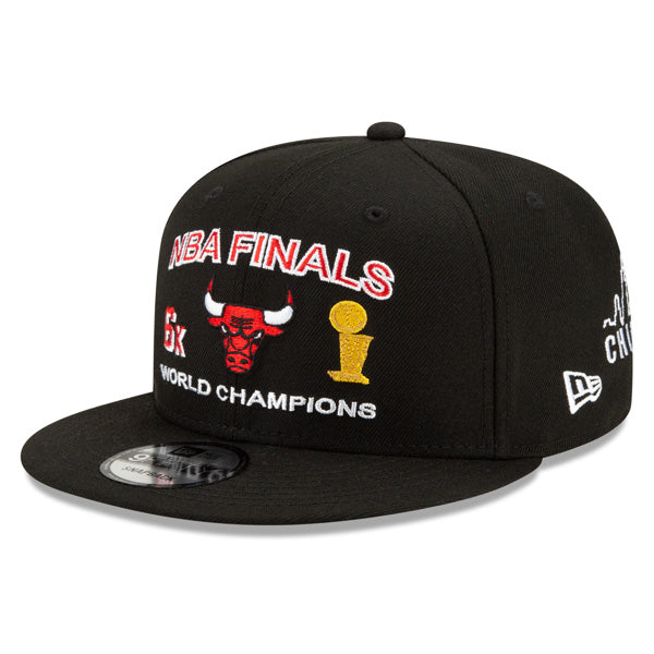 Chicago Bulls New Era NBA FINALS ICY 9Fifty Snapback Adjustable Hat - Black