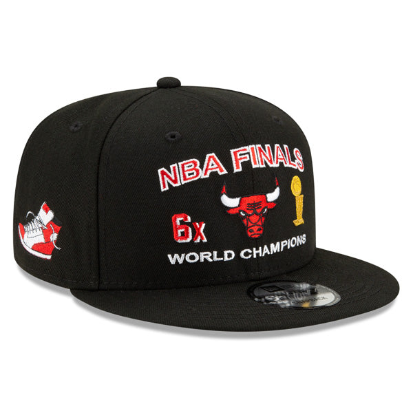 Chicago Bulls New Era NBA FINALS ICY 9Fifty Snapback Adjustable Hat - Black