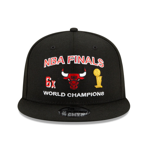 Chicago Bulls New Era NBA FINALS ICY 9Fifty Snapback Adjustable Hat - Black