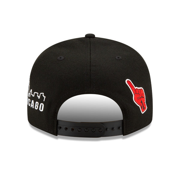 Chicago Bulls New Era NBA FINALS ICY 9Fifty Snapback Adjustable Hat - Black