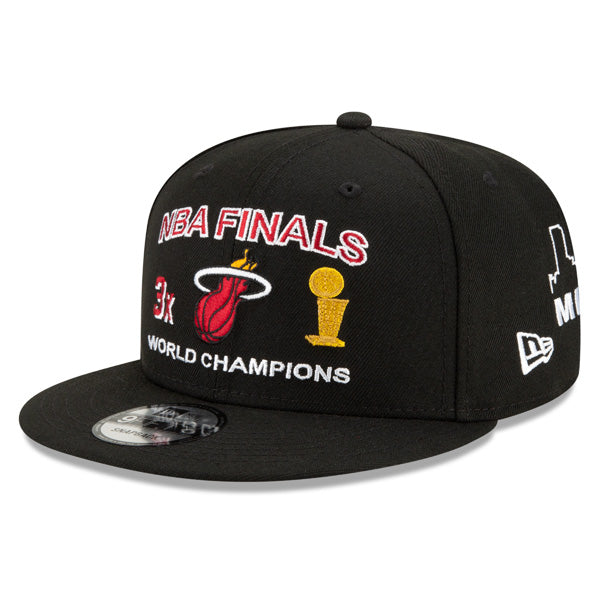 Miami Heat New Era NBA FINALS ICY 9Fifty Snapback Adjustable Hat - Black