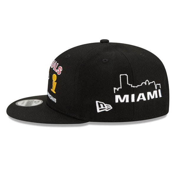 Miami Heat New Era NBA FINALS ICY 9Fifty Snapback Adjustable Hat - Black