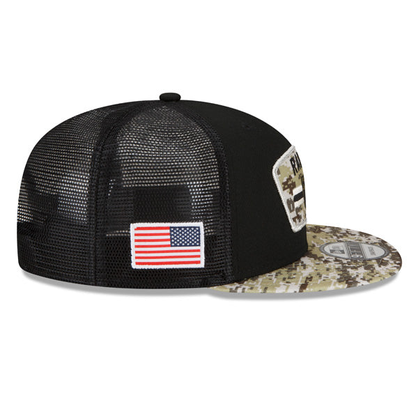 Las Vegas Raiders NFL 2021 Salute to Service 9FIFTY Snapback Hat - Black/Camo