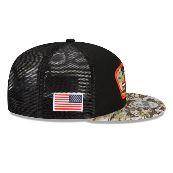 Cleveland Browns NFL 2021 Salute to Service 9FIFTY Snapback Hat - Black/Camo