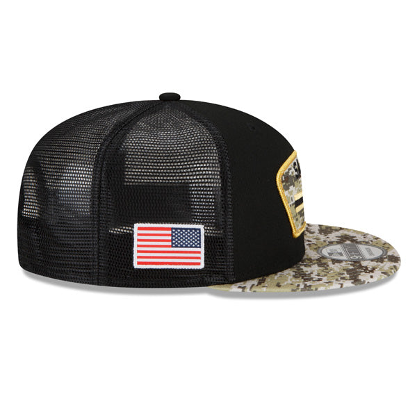 New Orleans Saints NFL 2021 Salute to Service 9FIFTY Snapback Hat - Black/Camo