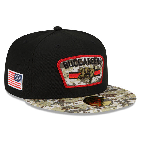 Tampa Bay Buccaneers New Era 2021 Salute To Service 59FIFTY Fitted Hat - Black/Camo