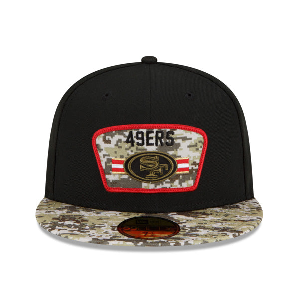 San Francisco 49ers New Era 2021 Salute To Service 59FIFTY Fitted Hat - Black/Camo