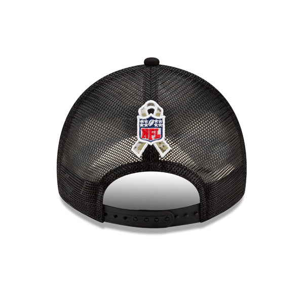 San Francisco 49ers New Era 2021 Salute To Service Trucker 9TWENTY Adjustable Hat - Black