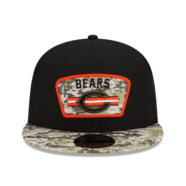 Chicago Bears NFL 2021 Salute to Service 9FIFTY Snapback Hat - Black/Camo