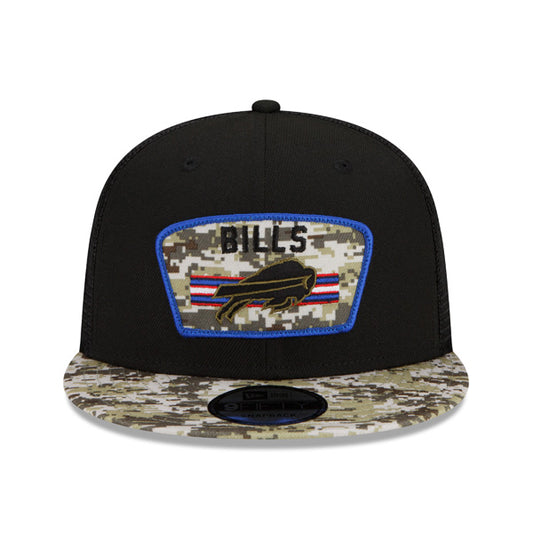 Buffalo Bills NFL 2021 Salute to Service 9FIFTY Snapback Hat - Black/Camo