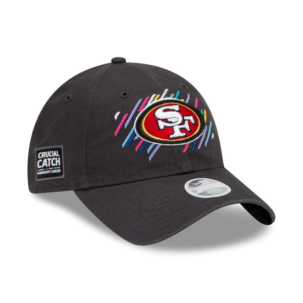 San Francisco 49ers New Era Women's 2021 NFL Crucial Catch 9TWENTY Adjustable Hat - Charcoal