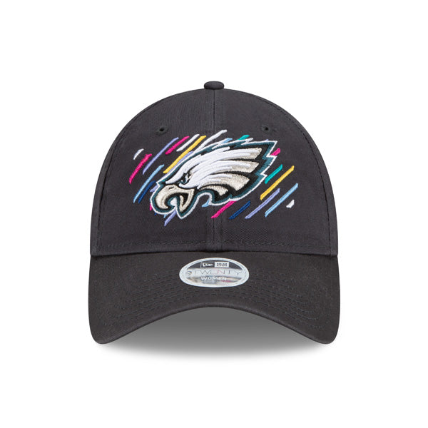 Philadelphia Eagles New Era Women's 2021 NFL Crucial Catch 9TWENTY Adjustable Hat - Charcoal