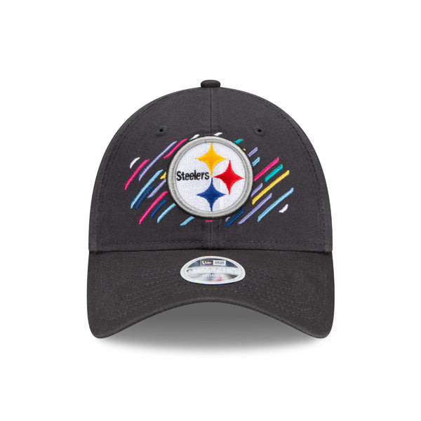 Pittsburgh Steelers New Era Women's 2021 NFL Crucial Catch 9TWENTY Adjustable Hat - Charcoal