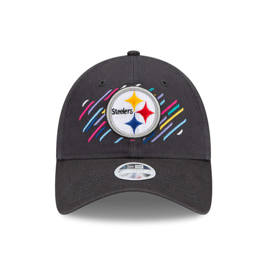 Pittsburgh Steelers New Era Women's 2021 NFL Crucial Catch 9TWENTY Adjustable Hat - Charcoal