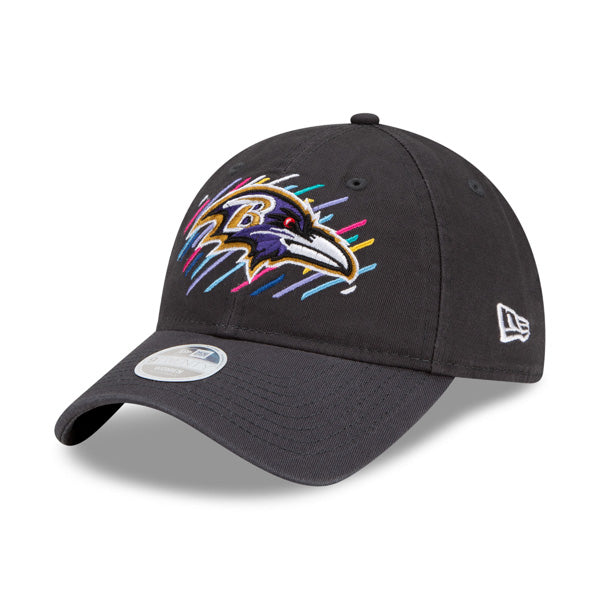 Baltimore Ravens New Era Women's 2021 NFL Crucial Catch 9TWENTY Adjustable Hat - Charcoal