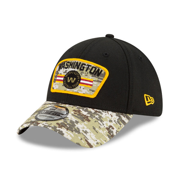 Washington Football Team New Era 2021 Salute To Service 39THIRTY Flex Hat - Black/Camo