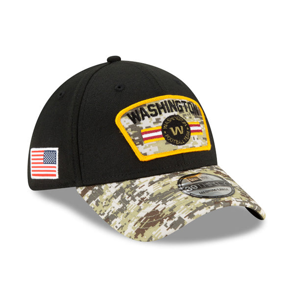 Washington Football Team New Era 2021 Salute To Service 39THIRTY Flex Hat - Black/Camo