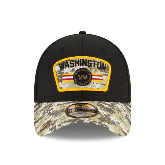 Washington Football Team New Era 2021 Salute To Service 39THIRTY Flex Hat - Black/Camo