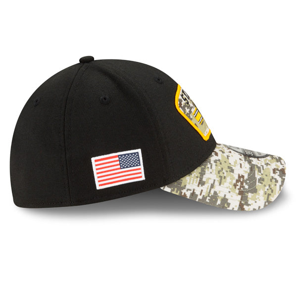 Pittsburgh Steelers New Era 2021 Salute To Service 39THIRTY Flex Hat - Black/Camo