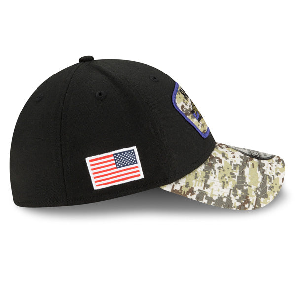 Baltimore Ravens New Era 2021 Salute To Service 39THIRTY Flex Hat - Black/Camo