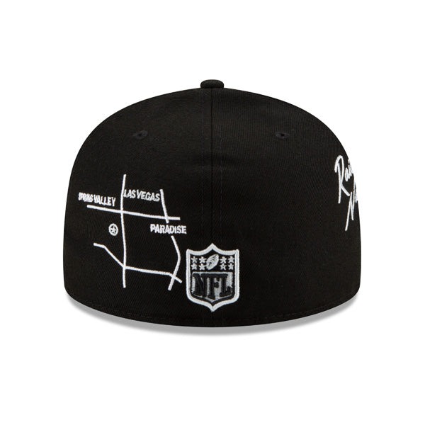 Las Vegas Raiders New Era Exclusive CITY TRANSIT 59Fifty Fitted NFL Hat - Black/Gray Bottom