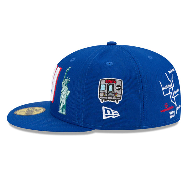 New York Giants New Era Exclusive CITY TRANSIT 59Fifty Fitted NFL Hat - Royal/Gray Bottom