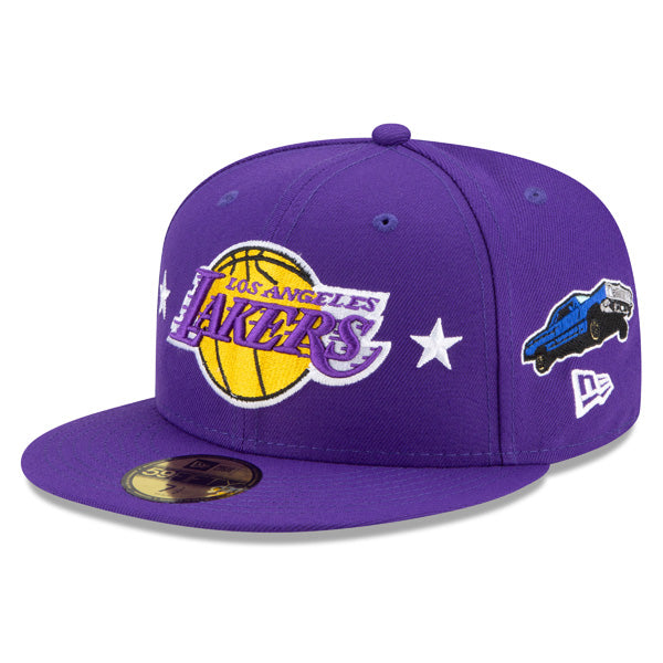 Los Angeles Lakers New Era Exclusive CITY TRANSIT 59Fifty Fitted NBA Hat - Purple