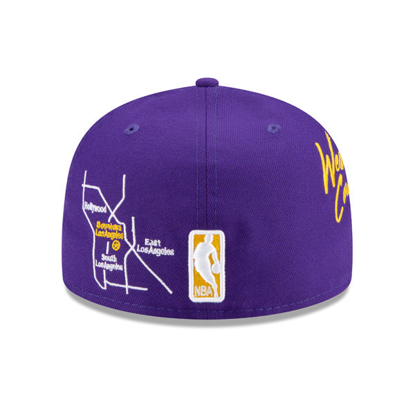 Los Angeles Lakers New Era Exclusive CITY TRANSIT 59Fifty Fitted NBA Hat - Purple