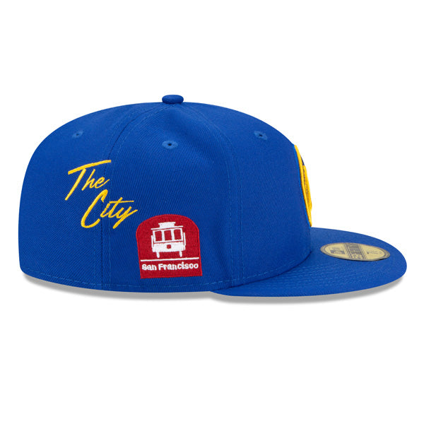 Golden State Warriors New Era Exclusive CITY TRANSIT 59Fifty Fitted NBA Hat - Royal/Gray Bottom