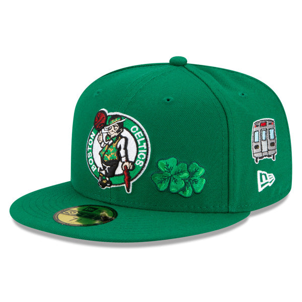 Boston Celtics New Era Exclusive CITY TRANSIT 59Fifty Fitted NBA Hat - Green/Gray Bottom