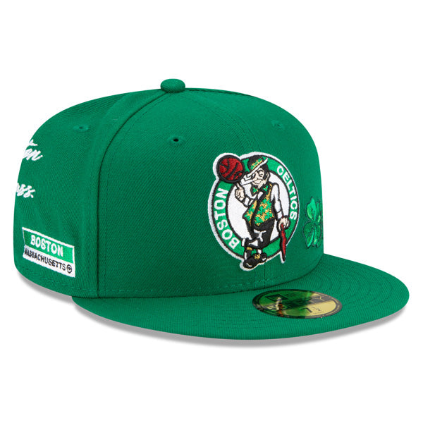 Boston Celtics New Era Exclusive CITY TRANSIT 59Fifty Fitted NBA Hat - Green/Gray Bottom