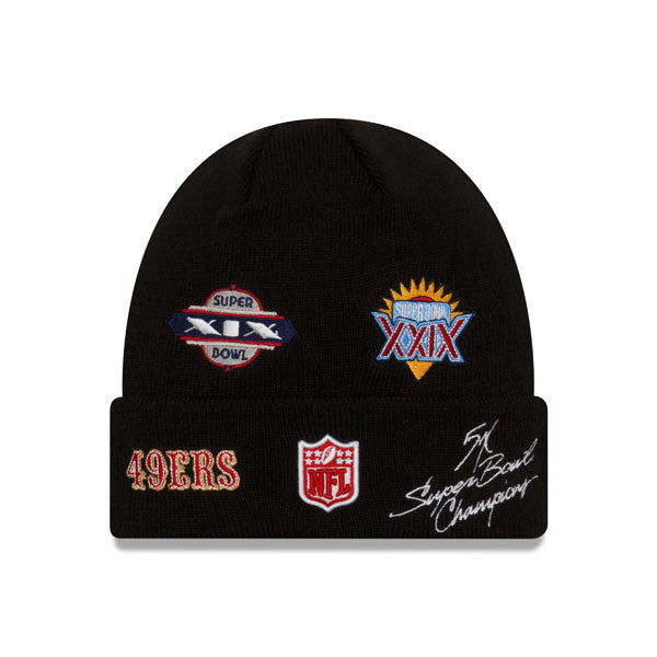 San Francisco 49ers New Era CHAMPIONS SERIES Cuffed Knit NFL Hat - Black