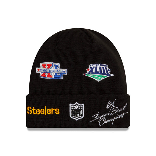 Pittsburgh Steelers New Era CHAMPIONS SERIES Cuffed Knit NFL Hat - Black