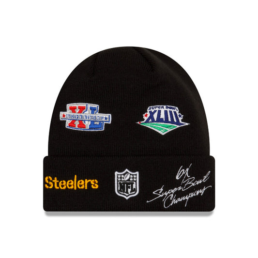 Pittsburgh Steelers New Era CHAMPIONS SERIES Cuffed Knit NFL Hat - Black