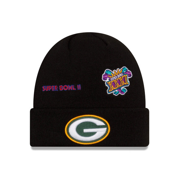 Green Bay Packers New Era CHAMPIONS SERIES Cuffed Knit NFL Hat - Black