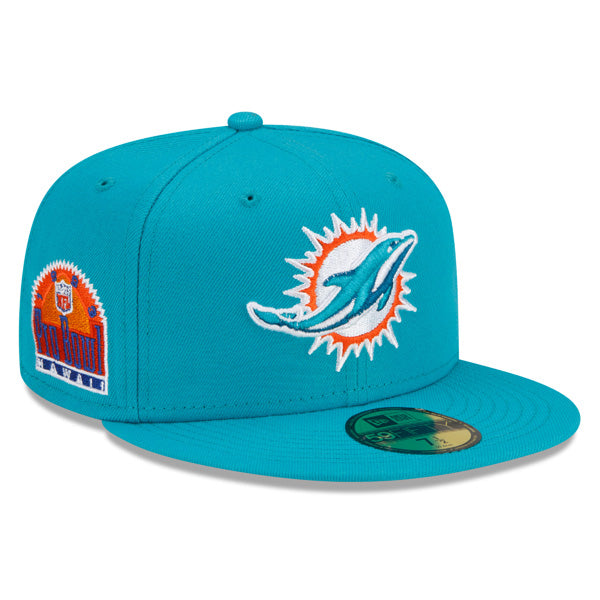 Miami Dolphins NFL 1993 PRO BOWL Exclusive New Era 59Fifty Fitted Hat - Aqua