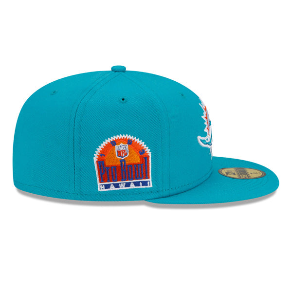 Miami Dolphins NFL 1993 PRO BOWL Exclusive New Era 59Fifty Fitted Hat - Aqua