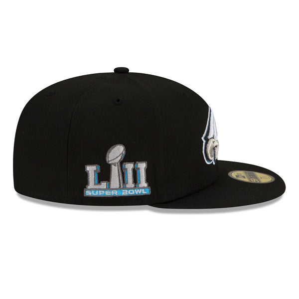 Philadelphia Eagles SUPER BOWL XXXlX (39) Exclusive New Era 59Fifty Fitted Hat - Black/Gray Bottom