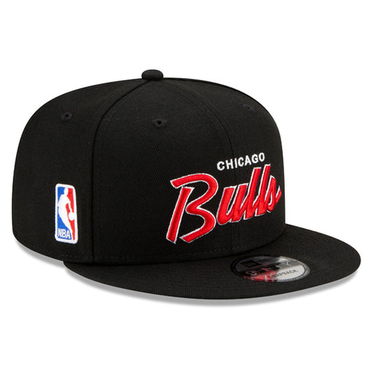 Chicago Bulls New Era NBA CLASSIC SCRIPT Snapback Hat – Black/Red