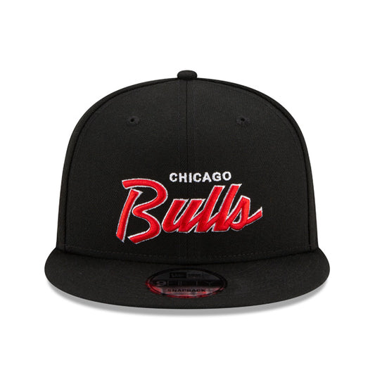 Chicago Bulls New Era NBA CLASSIC SCRIPT Snapback Hat – Black/Red