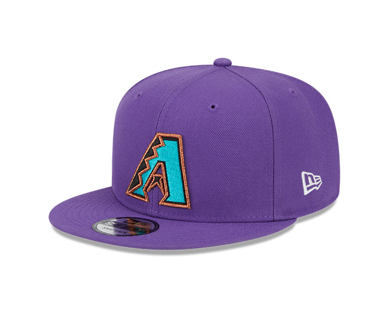 Arizona Diamondbacks Exclusive New Era 2001 World Series PATCH-UP Snapback Hat - Purple