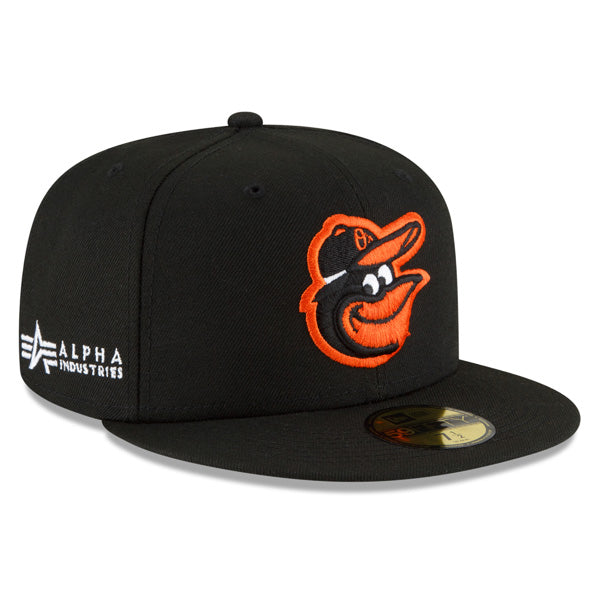 Baltimore Orioles ALPHA INDUSTRIES X Exclusive New Era 59Fifty Fitted Hat - Black/Army UV