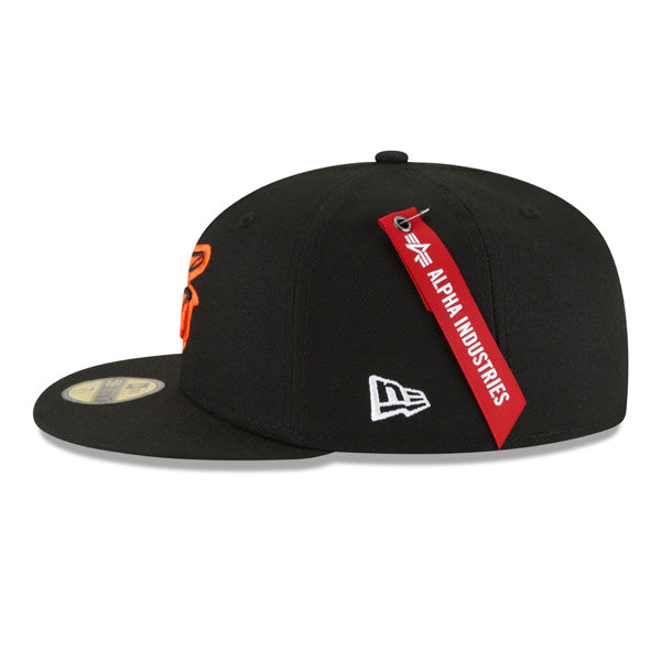 Baltimore Orioles ALPHA INDUSTRIES X Exclusive New Era 59Fifty Fitted Hat - Black/Army UV